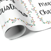 Cadeau Joyeux feux de Noël Papier d'enveloppement (Coin rond)