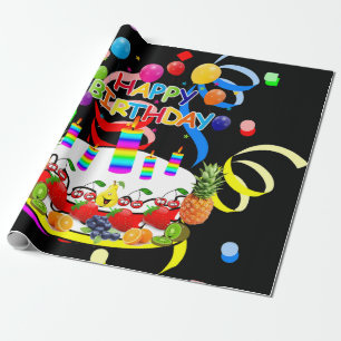 Cadeau Joyeux gâteau au papier à papier à envelopper d'an