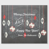 Cadeau Joyeux Jours de Noël Tableau noir papier d'envelop (Plat)