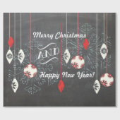 Cadeau Joyeux Jours de Noël Tableau noir papier d'envelop (Plat)