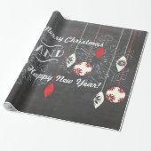 Cadeau Joyeux Jours de Noël Tableau noir papier d'envelop (Déroulé)