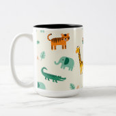 Cadeau joyeux Jungle Animal Mug pour les Amoureux  (Gauche)