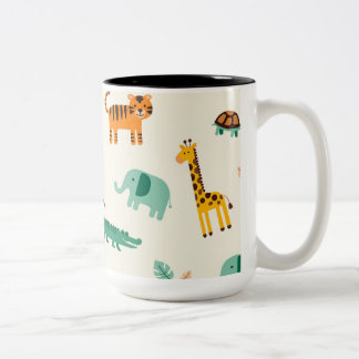Cadeau joyeux Jungle Animal Mug pour les Amoureux
