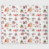 Cadeau Joyeux Kittens de Noël 2 papier d'enveloppement (Plat)