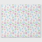 Cadeau Joyeux Motif d'anniversaire en papier d'enveloppem (Plat)