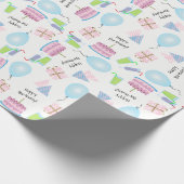 Cadeau Joyeux Motif d'anniversaire en papier d'enveloppem (Coin)