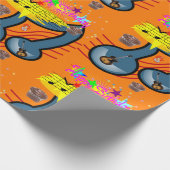 Cadeau Joyeux musicien de papier d'enveloppement d'annive (Coin)