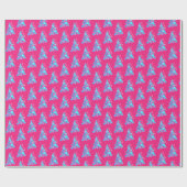 Cadeau Joyeux Noël Abstrait Purple Tree Papier rose (Plat)