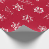 Cadeau Joyeux Noël Folk Snowflakes Wrapper Papier (Coin)