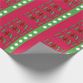 Cadeau Joyeux Noël Joy Red Wrapper Papier (Coin)