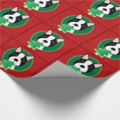 Cadeau Joyeux Noël ! Papier d'emballage de Boston Terrier (Coin)