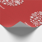 Cadeau Joyeux Noël Snowflake papier d'enveloppement