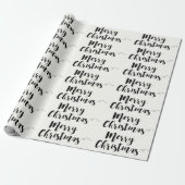 Cadeau Joyeux Noël Typographie Papier d'enveloppement (Déroulé)