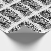 Cadeau Joyeux Noël Vintage Père Noël papier enveloppant (Coin)