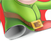 Cadeau Joyeux Noël Wrapper Papier Elf (Coin rond)