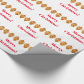 Cadeau Joyeux papier à envelopper de pinecones de Noël (Coin)