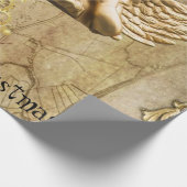 Cadeau Joyeux papier à envelopper Noël Or Angel (Coin)