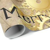 Cadeau Joyeux papier à envelopper Noël Or Angel (Coin rond)