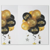 Cadeau Joyeux papier d'emballage d'anniversaire Ballons d (Plat)