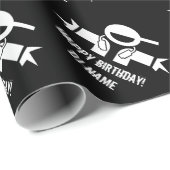 Cadeau Joyeux papier d'emballage d'anniversaire | Deejay (Coin rond)