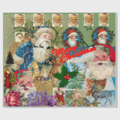 Cadeau Joyeux papier d'emballage Père Noël de Noël (Plat)