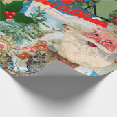 Cadeau Joyeux papier d'emballage Père Noël de Noël (Coin)