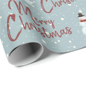 Cadeau Joyeux papier d'enneigement de Noël (Coin rond)