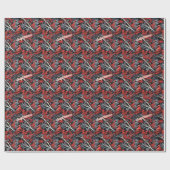 Cadeau Joyeux papier d'enveloppement cardinal de Noël (Plat)