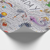 Cadeau Joyeux papier d'enveloppement d'anniversaire (Coin)