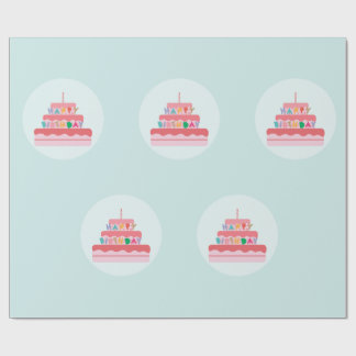 Cadeau Joyeux papier d'enveloppement d'anniversaire