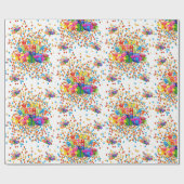 Cadeau Joyeux papier d'enveloppement d'anniversaire (Plat)