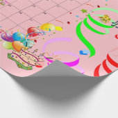 Cadeau Joyeux papier d'enveloppement d'anniversaire décem (Coin)