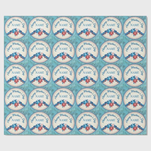 Cadeau Joyeux papier d'enveloppement de la fête des mères (Plat)