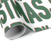Cadeau Joyeux papier d'enveloppement de Noël (Coin rond)