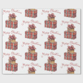Cadeau Joyeux papier d'enveloppement de Noël (Plat)