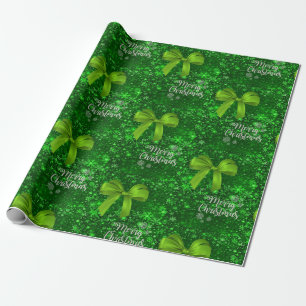Cadeau Joyeux papier d'enveloppement de Noël vert