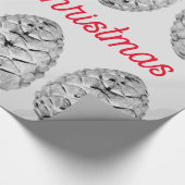 Cadeau Joyeux papier d'enveloppement de pinecone de Noël (Coin)
