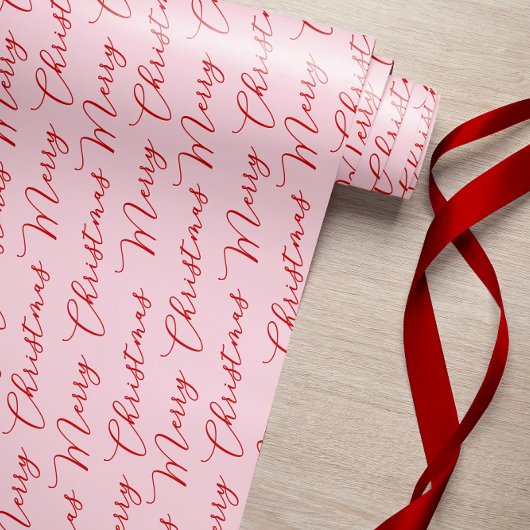 Cadeau Joyeux papier d'enveloppement de script de Noël
