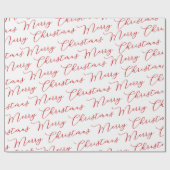 Cadeau Joyeux papier d'enveloppement de script de Noël (Plat)