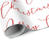 Cadeau Joyeux papier d'enveloppement de script de Noël (Coin rond)