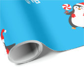 Cadeau Joyeux papier d'enveloppement de vacances d'hiver (Coin rond)