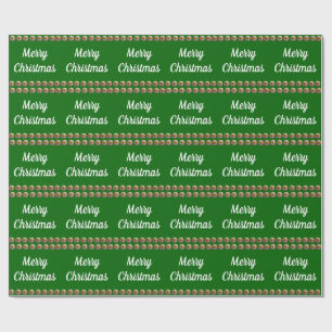 Cadeau Joyeux papier d'enveloppement vert de Noël