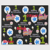 Cadeau Joyeux Premier Anniversaire Ballons Papier Envelop (Plat)