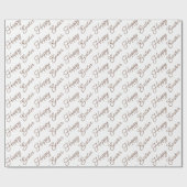 Cadeau Joyeux Script de Pâques Brown sur papier blanc (Plat)