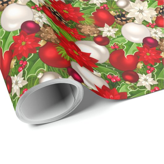 Cadeau Joyeux Vacances Envelopper papier (Coin rond)