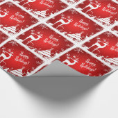 Cadeau Joyeux Vacances Envelopper papier | Rouge, blanc,  (Coin)