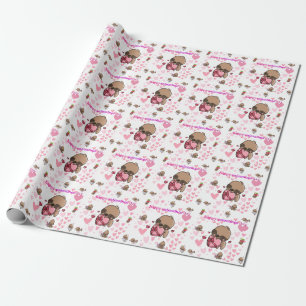 Cadeau joyeux valentines jour paresse papier d'emballage
