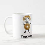 Cadeau juif - tasse de Coffe d'enfant de bagel<br><div class="desc">La tasse de café la plus mignonne d'enfant de bagel. Cadeau juif mignon. Ajoutez votre nom et personnalisez-le.</div>