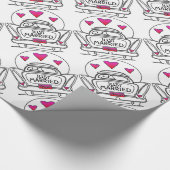 Cadeau Juste Marié Lune de miel papier d'enveloppement de (Coin)