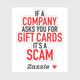 Cadeau Kaart Scam - Scam Preventie Sticker